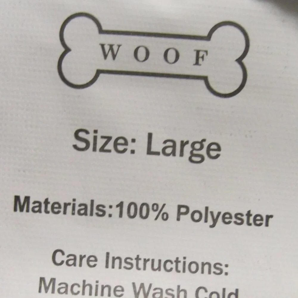 NWT Woof pet hoodie size Large